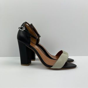 Shoes of Prey Leather & Suede Block Heels Sz 38 (US 7.5)